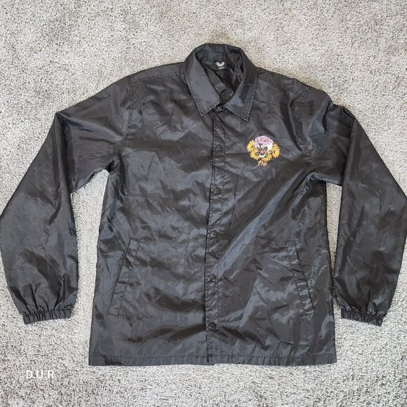 NEFF Third Eye Tiger Jacket Mens Med Black Windbreaker Graphic Print Lightweight - Picture 1 of 11